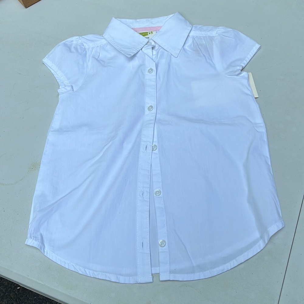 White Crazy Eight Girls Blouse